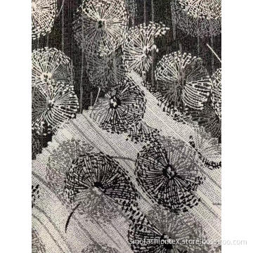 Polyester Cotton Flower Design Jacquard